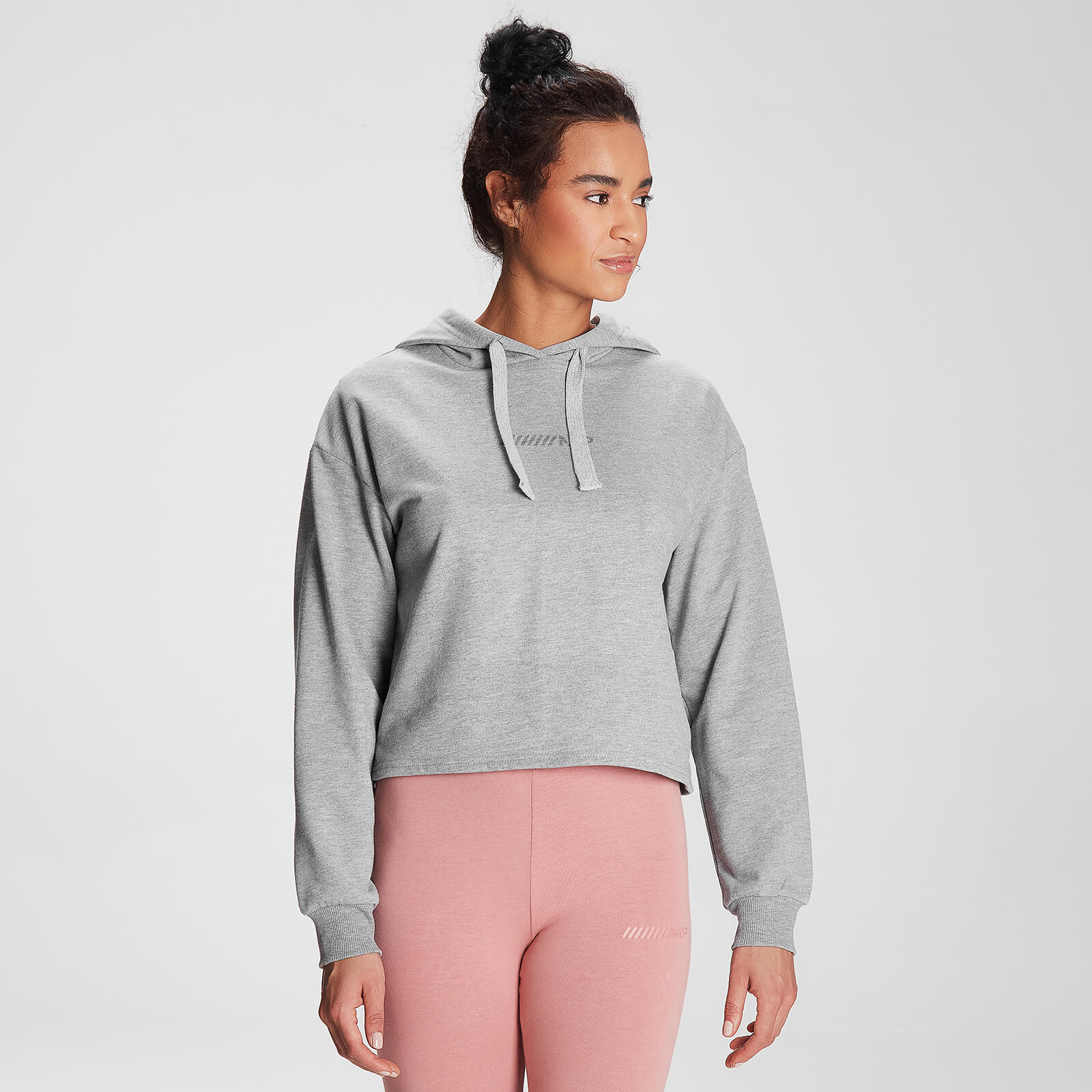 Mp Sudadera con capucha Tonal Graphic para mujer de  - Gris jaspeado - M