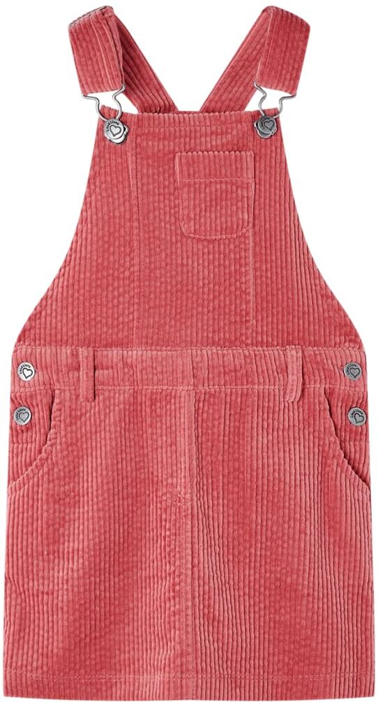 vidaXL Vestido infantil pana rosa 104