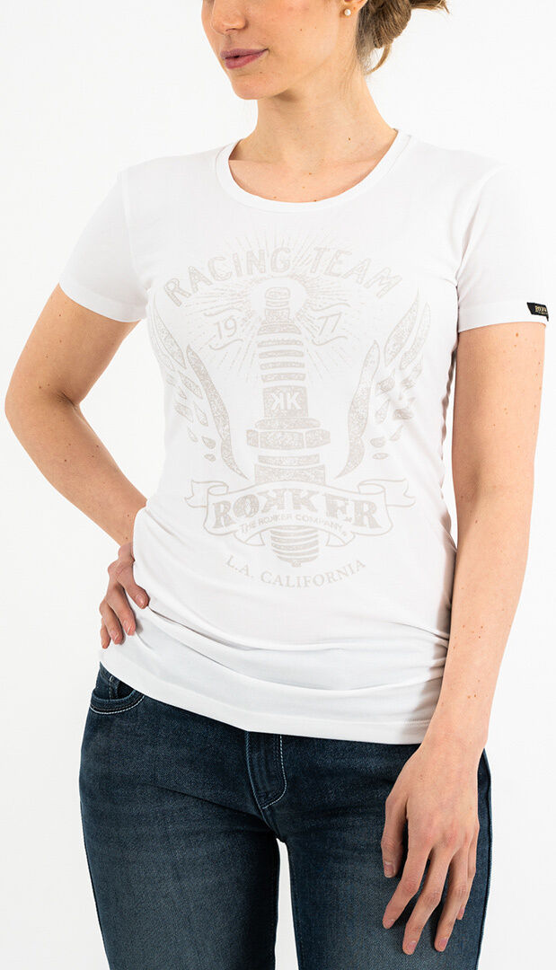 Rokker Performance Racing Team Camiseta de las señoras - Blanco (XS)