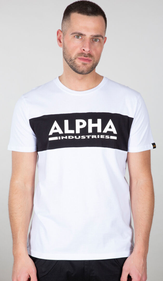 Alpha Inlay Camiseta - Negro Blanco (XL)