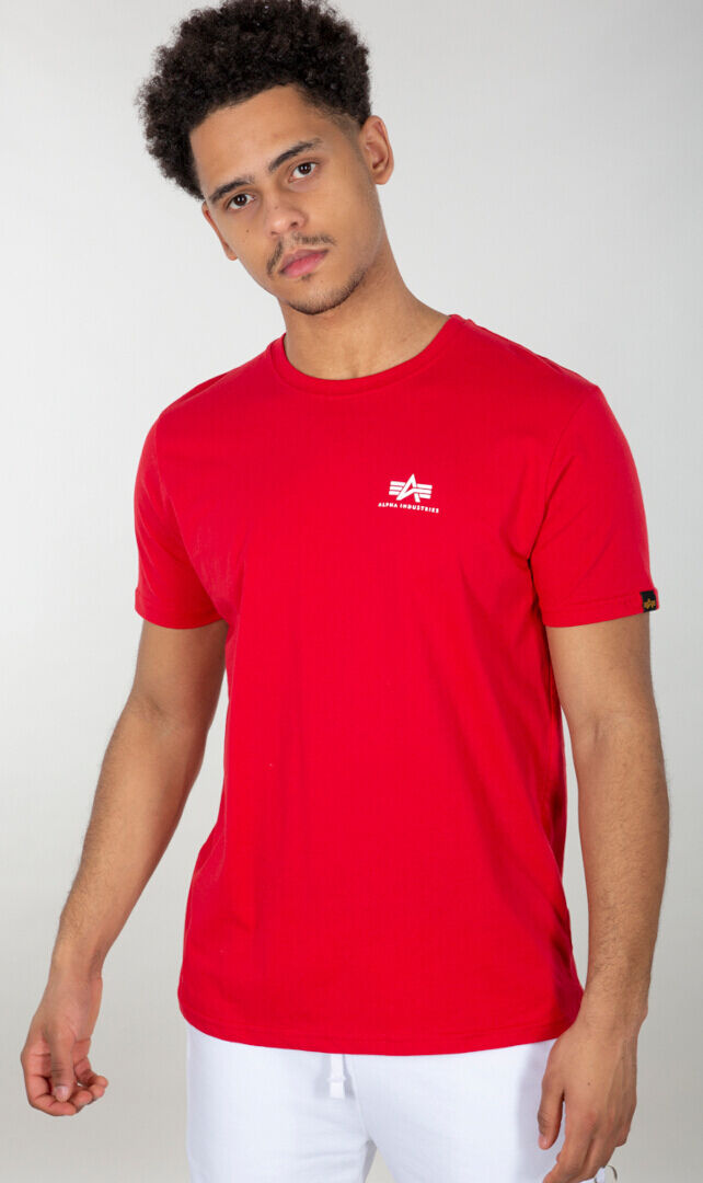 Alpha Backprint Camiseta - Blanco Rojo (M)