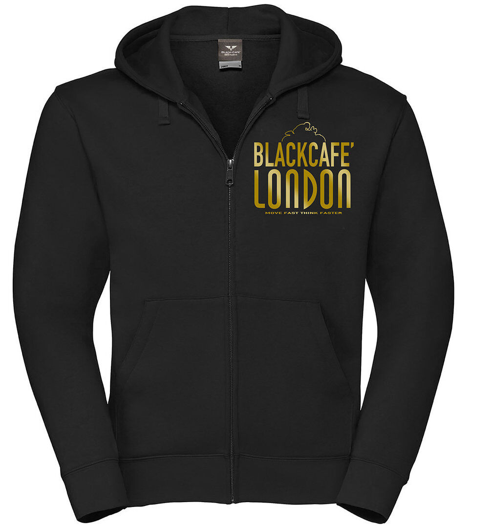 Black-Cafe London Classic Zip Hoodie - Negro Oro (L)