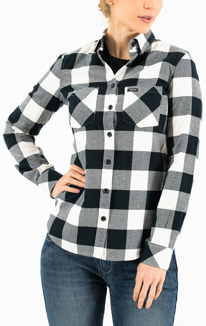 Rokker Pasadena Camisa de señora - Gris Blanco (XS)