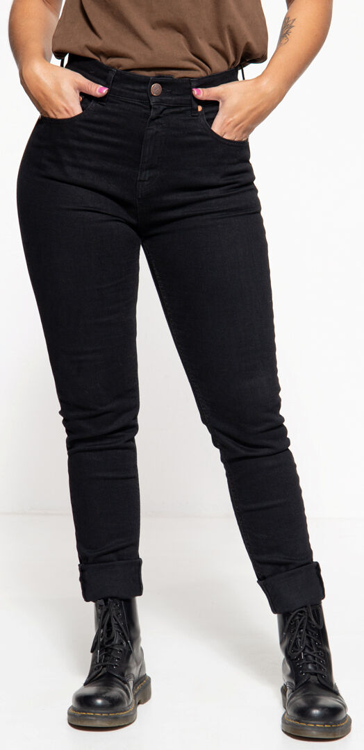 King Kerosin Queen Kerosin Betty Jeans para damas - Negro (27)