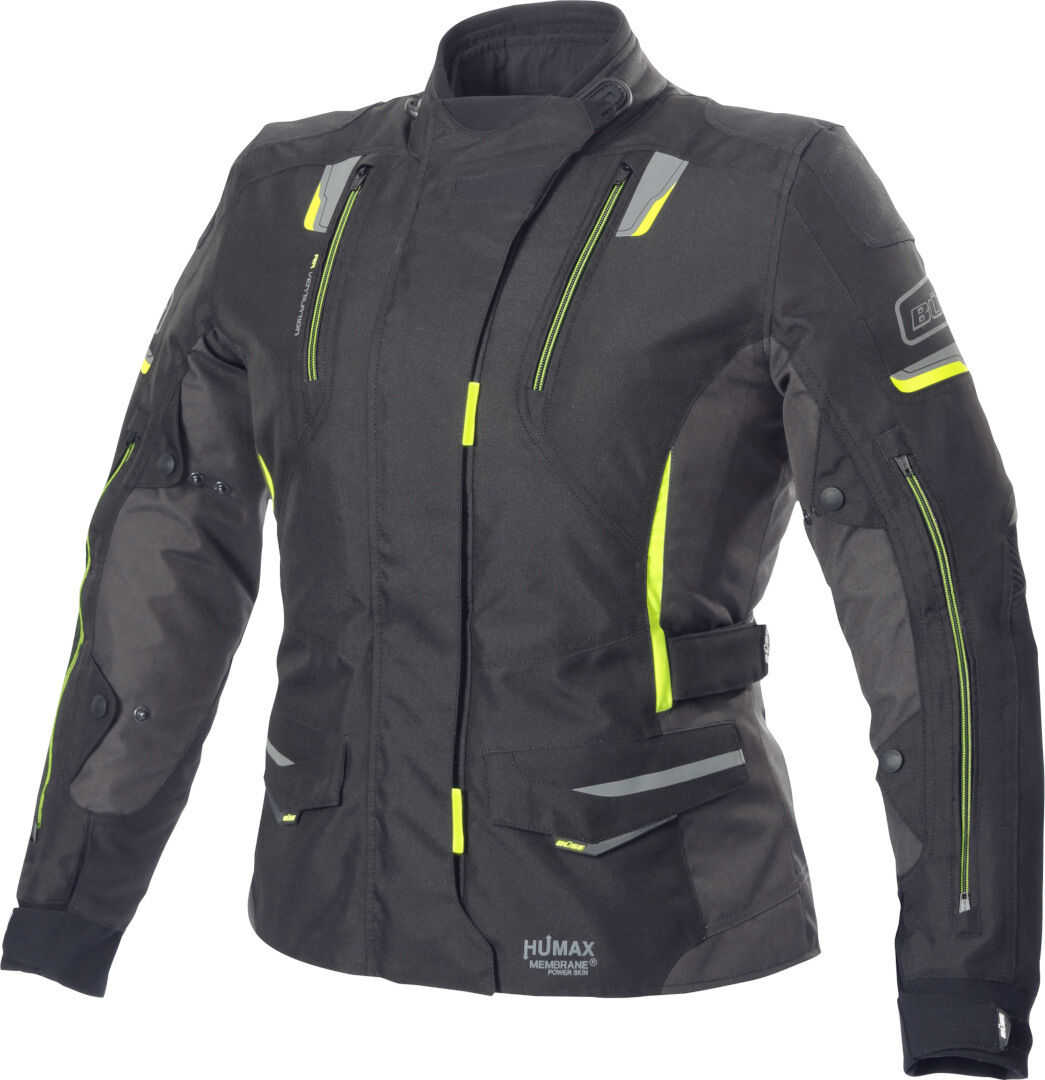 Büse Jana Chaqueta textil para motocicletas para damas - Negro Gris Amarillo (38)