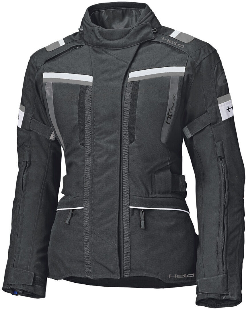 Held Tourino Chaqueta textil para motocicletas para damas - Negro Gris (XS)