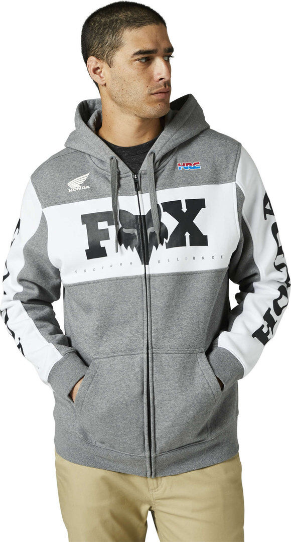 Fox Honda Zip Sudadera con capucha - Gris