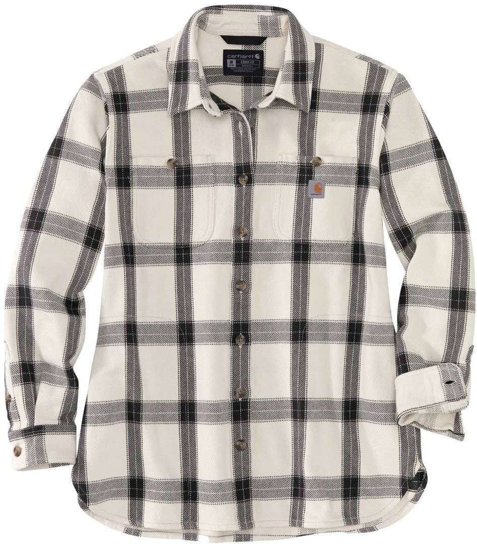 Carhartt Heavyweight Twill Camisa de dama - Negro Blanco (L)