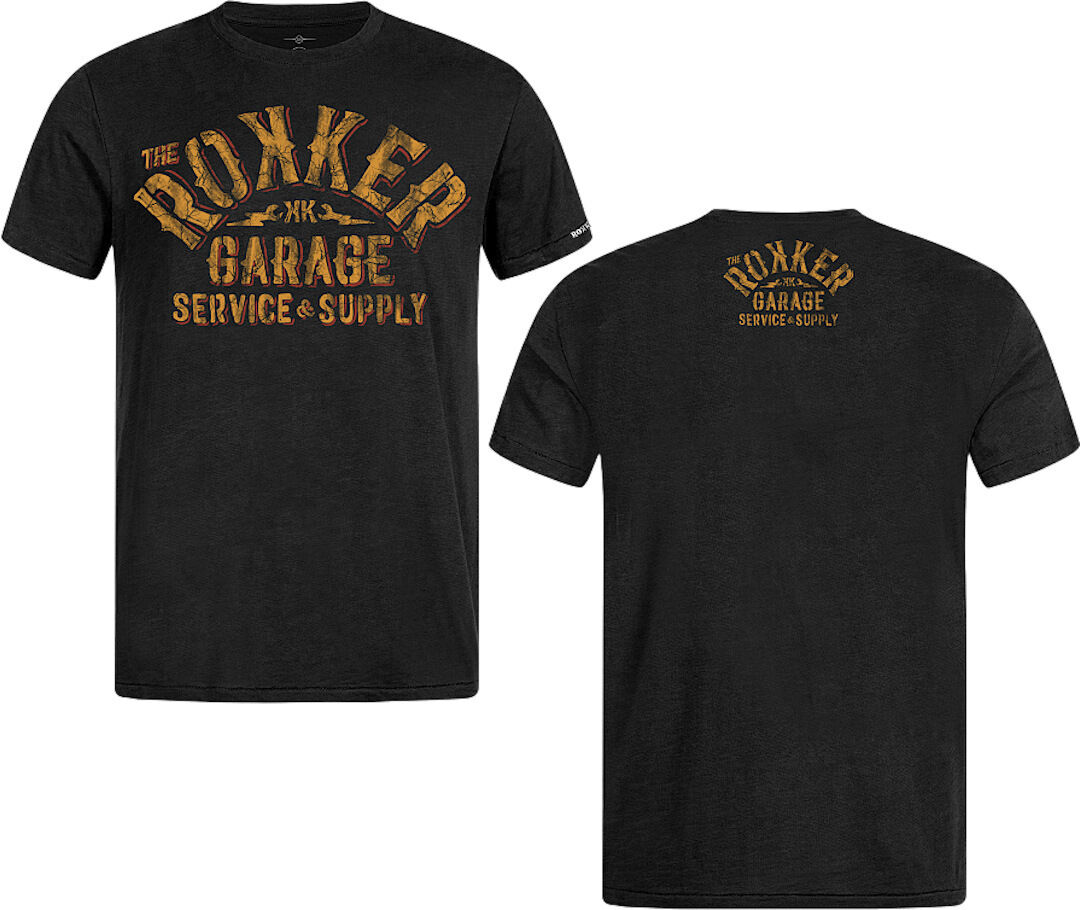 Rokker TR Garage Camiseta - Negro Amarillo (2XL)