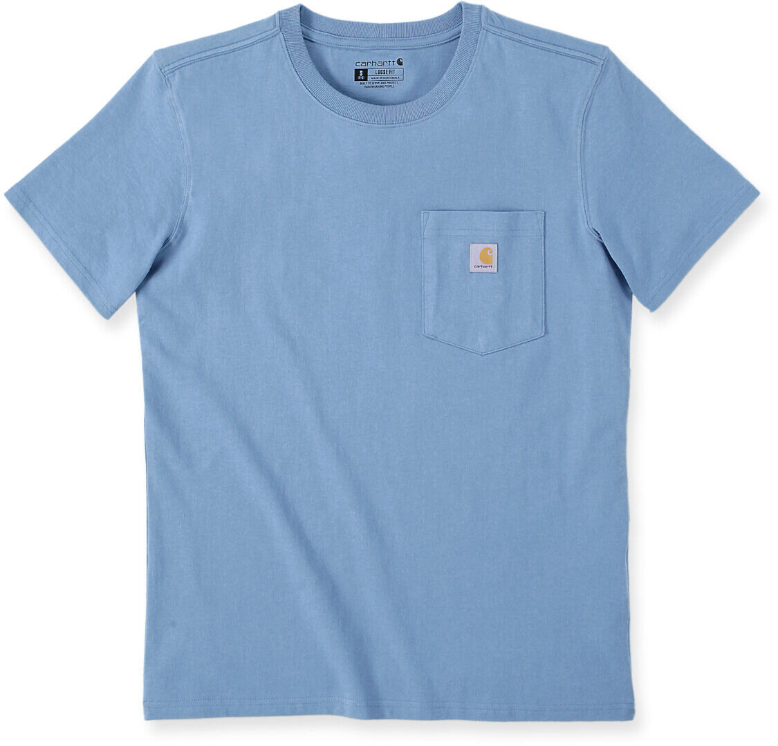 Carhartt Loose Fit Heavyweight K87 Pocket Camiseta de damas - Azul (S)