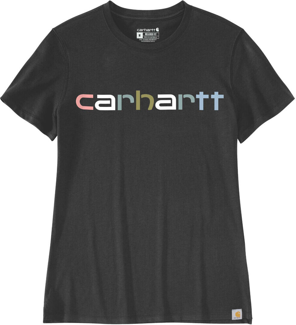 Carhartt Relaxed Fit Lightweight Multi Color Logo Graphic Camiseta de damas - Negro