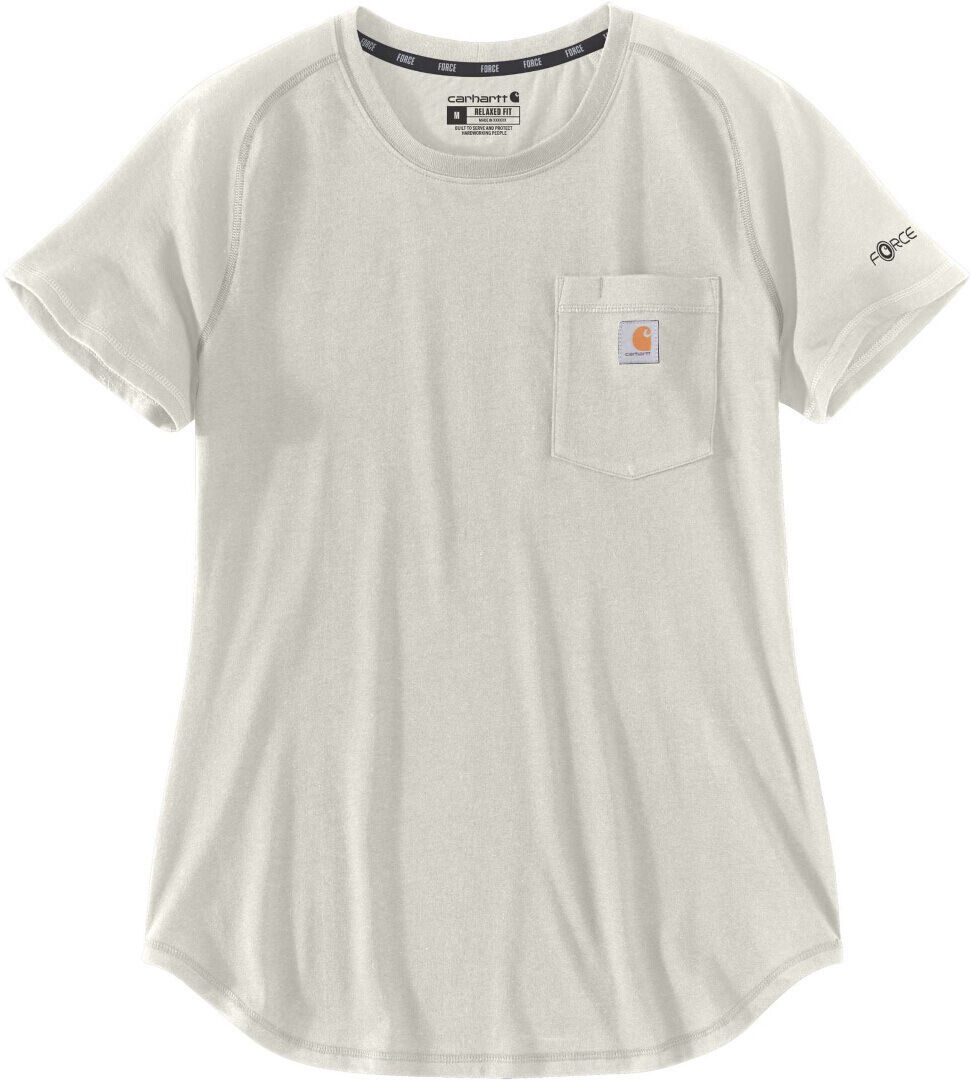 Carhartt Force Relaxed Fit Midweight Pocket Camiseta de damas - Beige (XL)
