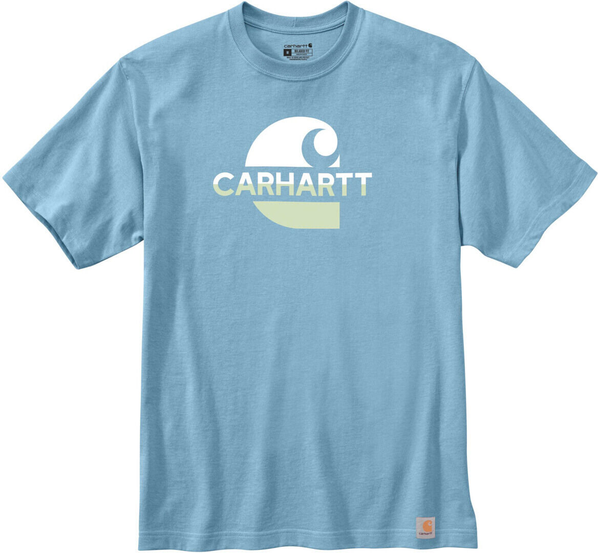 Carhartt Relaxed Fit Heavyweight C Graphic Camiseta - Blanco Azul (S)