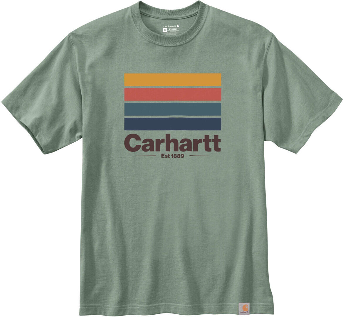 Carhartt Relaxed Fit Heavyweight Line Graphic Camiseta - Verde (S)