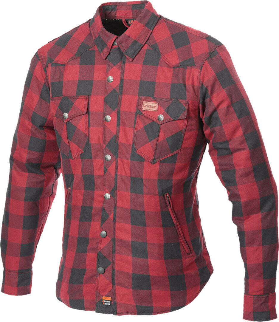 Büse Fairbanks Camisa de moto para mujer - Rojo (44)