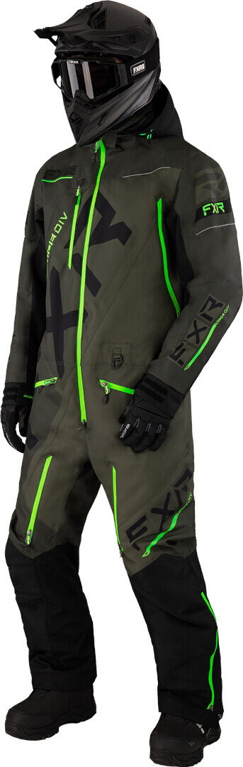 FXR CX F.A.S.T. Insulated 2023 Traje de moto de nieve de una pieza - Verde (XL)