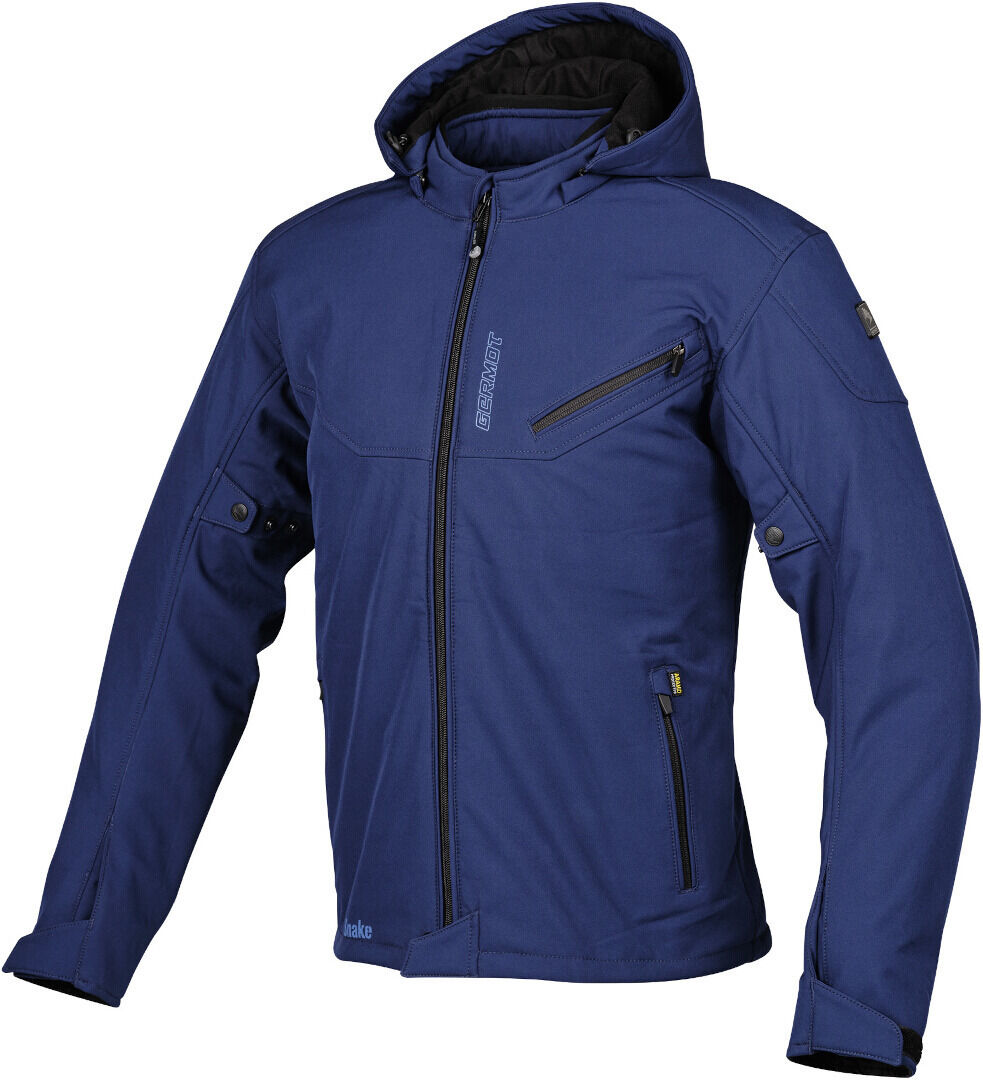 Germot Snake impermeable Chaqueta Softshell de motocicleta - Azul (M)