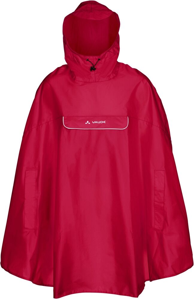 Vaude valdipino poncho chaqueta impermeable ciclismo hombre Rojo (S)