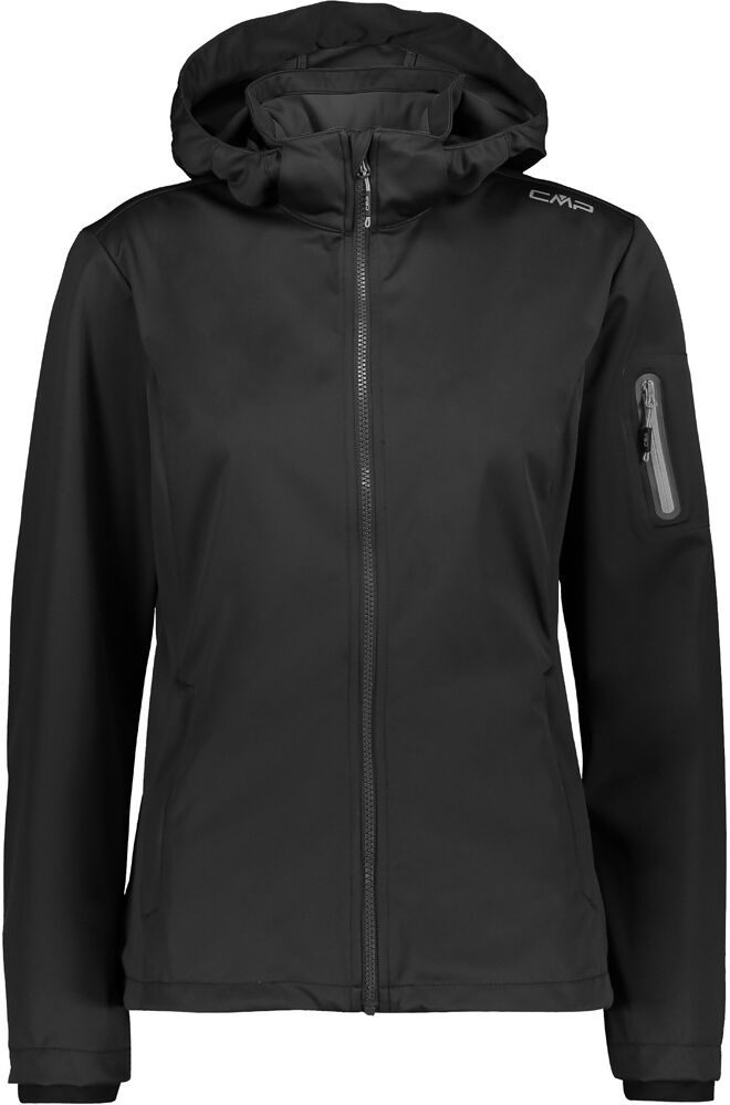 Cmp woman jacket zip hood chaqueta softshell mujer Negro (42)