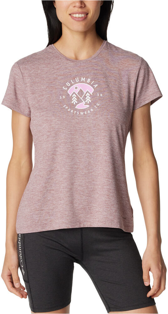 Columbia sloan ridge camiseta montaña manga corta mujer Rosa (M)