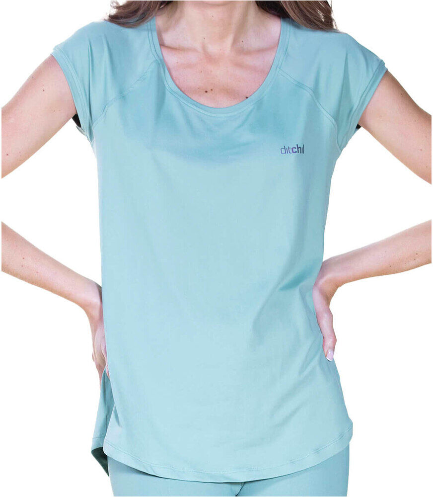 Ditchil ease camisetas fitness mujer Verde (S)