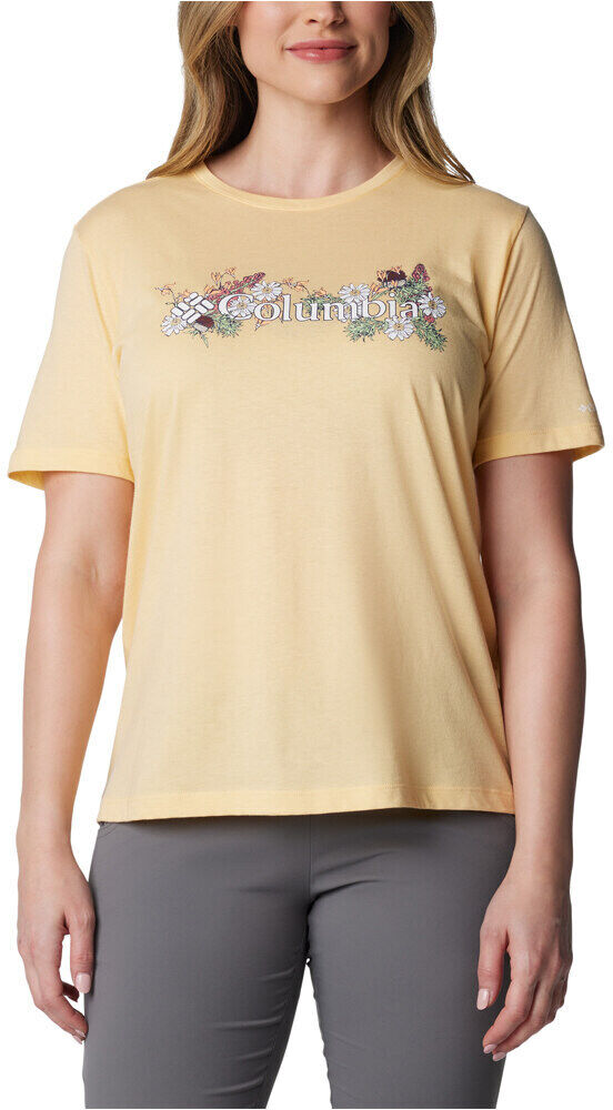 Columbia bluebird day camiseta montaña manga corta mujer Amarillo (XS)