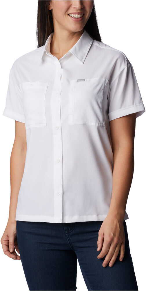 Columbia silver ridge camisa montaña manga corta mujer Blanco (S)