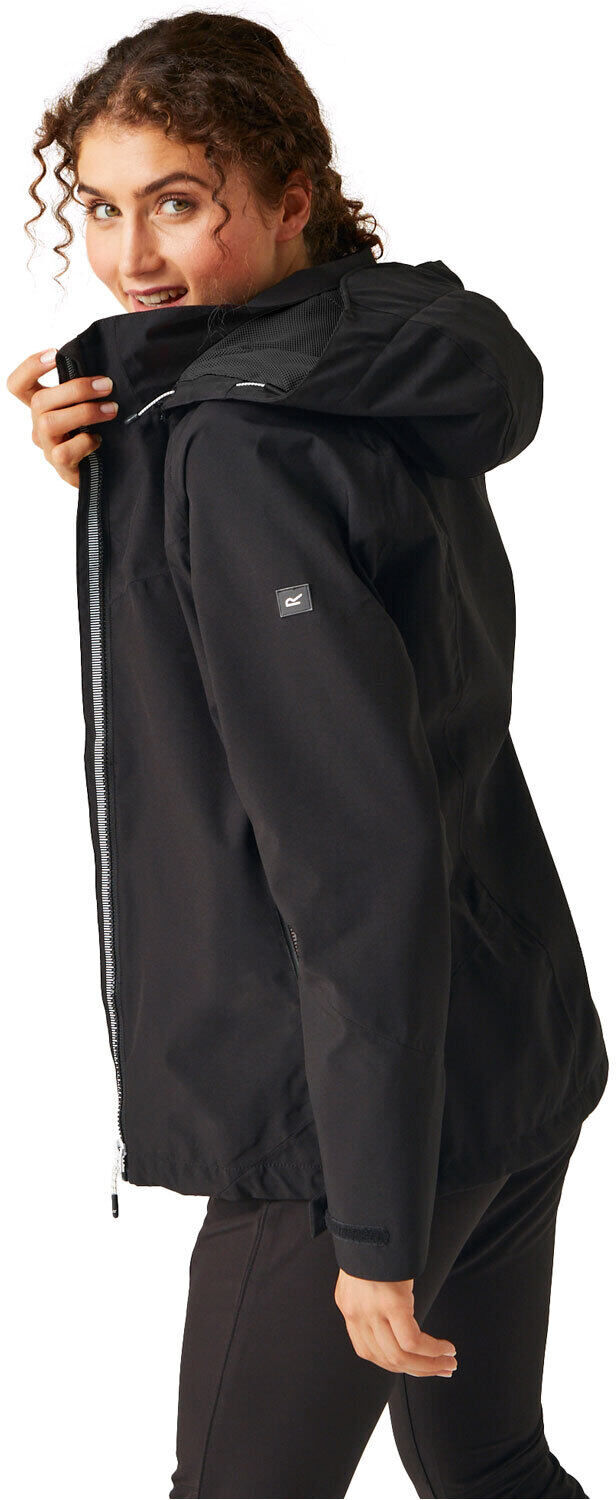 Regatta bosfield ii chaqueta impermeable mujer Negro (14)