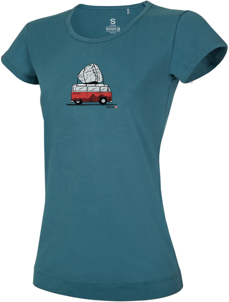 Ocun classic t bus-stone camiseta montaña manga corta mujer Azul (XS)