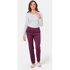 Goldner Fashion Modernit LOUISA-housut pidentävin prässein - aubergine - Gr. 21  Damen