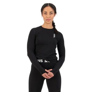 Mons Royale Naisten Cascade Flex 200 pitkähihainen paita - Merinovillaa  - Black - female - Size: L