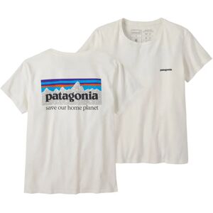 Patagonia Naisten P-6 Mission Organic T-paita - 100 % luomupuuvillaa  - Birch White - female - Size: XL