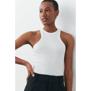 Gina Tricot - Basic rib tank - Topit - White - XL - Female - White - Female