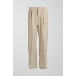 Gina Tricot - Tall linen trousers - pellavahousut - Beige - XL - Female - Beige - Female