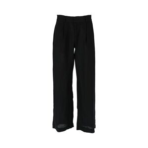 Gina Tricot - Petite linen trousers - pellavahousut - Black - XS - Female - Black - Female