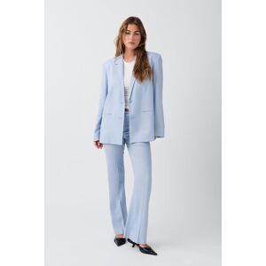 Gina Tricot - Oversize linen blend blazer - bleiserit - Blue - 36 - Female - Blue - Female