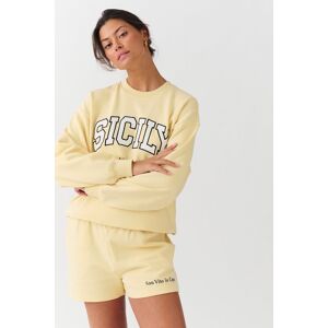 Gina Tricot - Sweat shorts - collegeshortsit - Yellow - L - Female - Yellow - Female