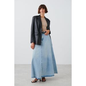 Gina Tricot - Wide denim skirt - farkkuhameet - Blue - 32 - Female - Blue - Female