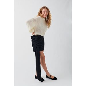 Gina Tricot - Bow denim skirt - farkkuhameet - Black - S - Female - Black - Female