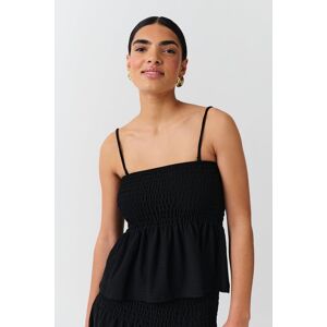 Gina Tricot - Smock singlet - Topit - Black - M - Female - Black - Female