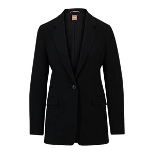 Boss Regular-fit jacket in crease-resistant crepe