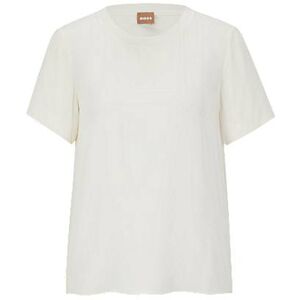 Boss Responsible short-sleeved top with ribbed trims