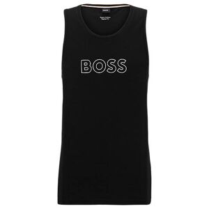 Boss Tank top in cotton jersey with outline logo