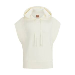 Boss Relaxed-fit sleeveless hoodie in stretch fabric