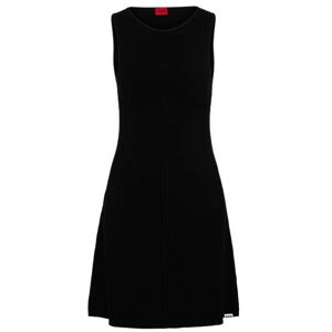 HUGO Fit-and-flare sleeveless dress with seam details