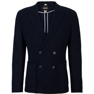 Boss Slim-fit jacket in micro-patterned cotton