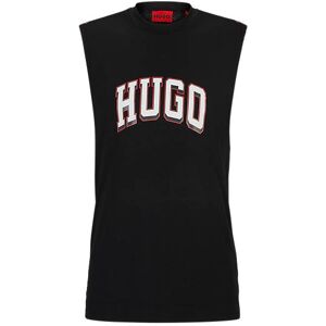 HUGO Mesh-backed tank top with logo print