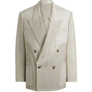 Boss Relaxed-fit, double-breasted blazer in virgin wool