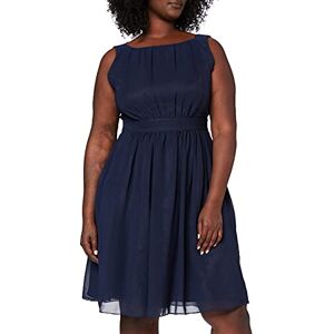 Swing Damen ärmelloses Cocktailkleid mit Raffungen, Mini, Einfarbig, Gr. 36, Blau (marine 300)