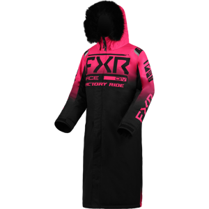 Naisten Takki FXR Warm-Up Snow Fuksia-Musta